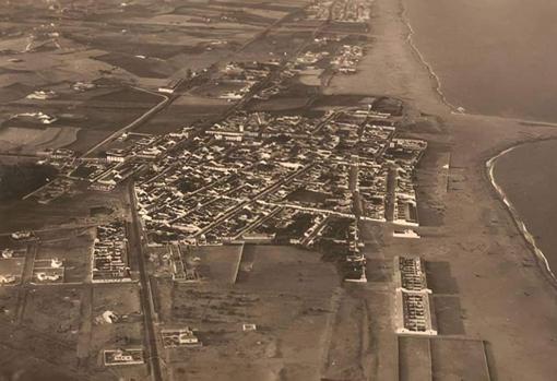 Vista aérea de Fuengirola a comienzos del siglo XX