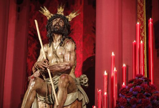 Nuestro Padre Jesús Humilde, en un altar de cultos de 2016