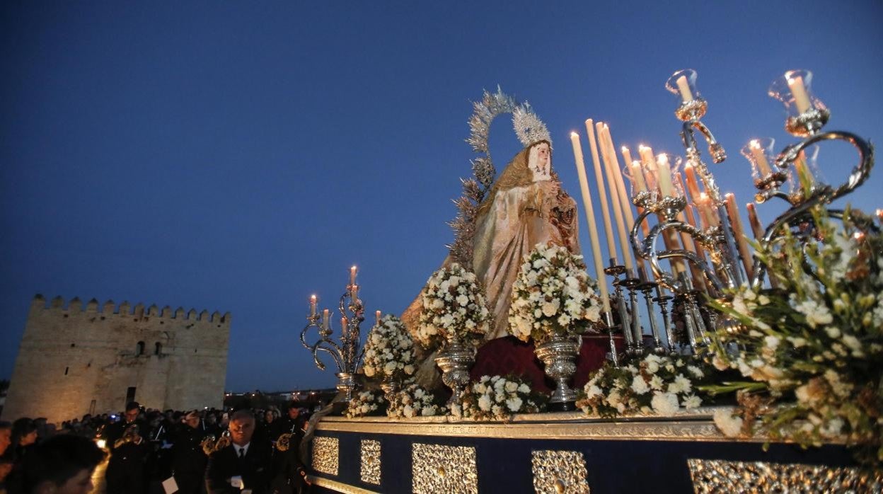 Nuestra Señora de los Dolores y el Rayo, en su última procesión en marzo de 2018