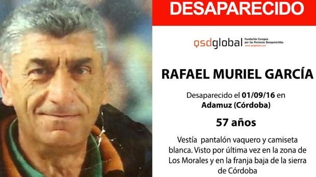 La familia de Rafael Muriel pide que se siga buscándolo al cumplirse 5 años de su desaparición en Adamuz