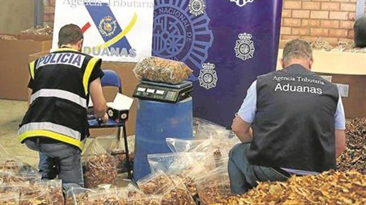 Operación contra el contrabando de tabaco