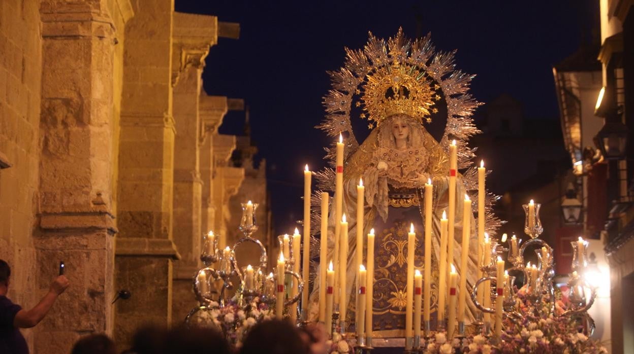 Nuestra Señora de los Dolores y del Rayo, en su procesión de 2017