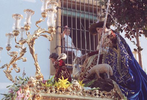 La Divina Pastora de Capuchinos, durante una procesión