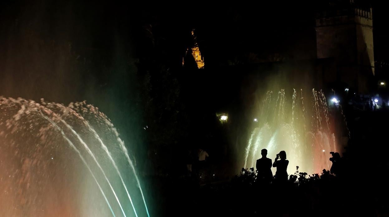 Espectáculo nocturno de luz y sonido en el Alcázar de los Reyes Cristianos de Córdoba