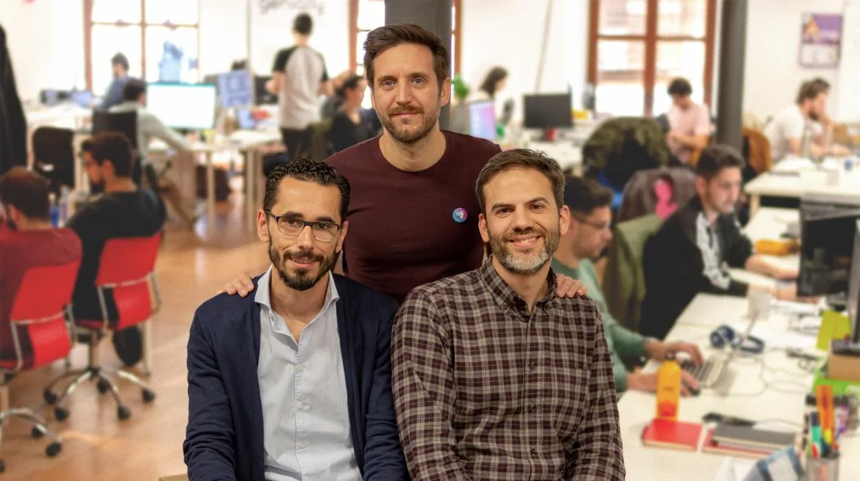 Chema Roldán, Luis García y Juan Rubio, los creadores de la aplicación
