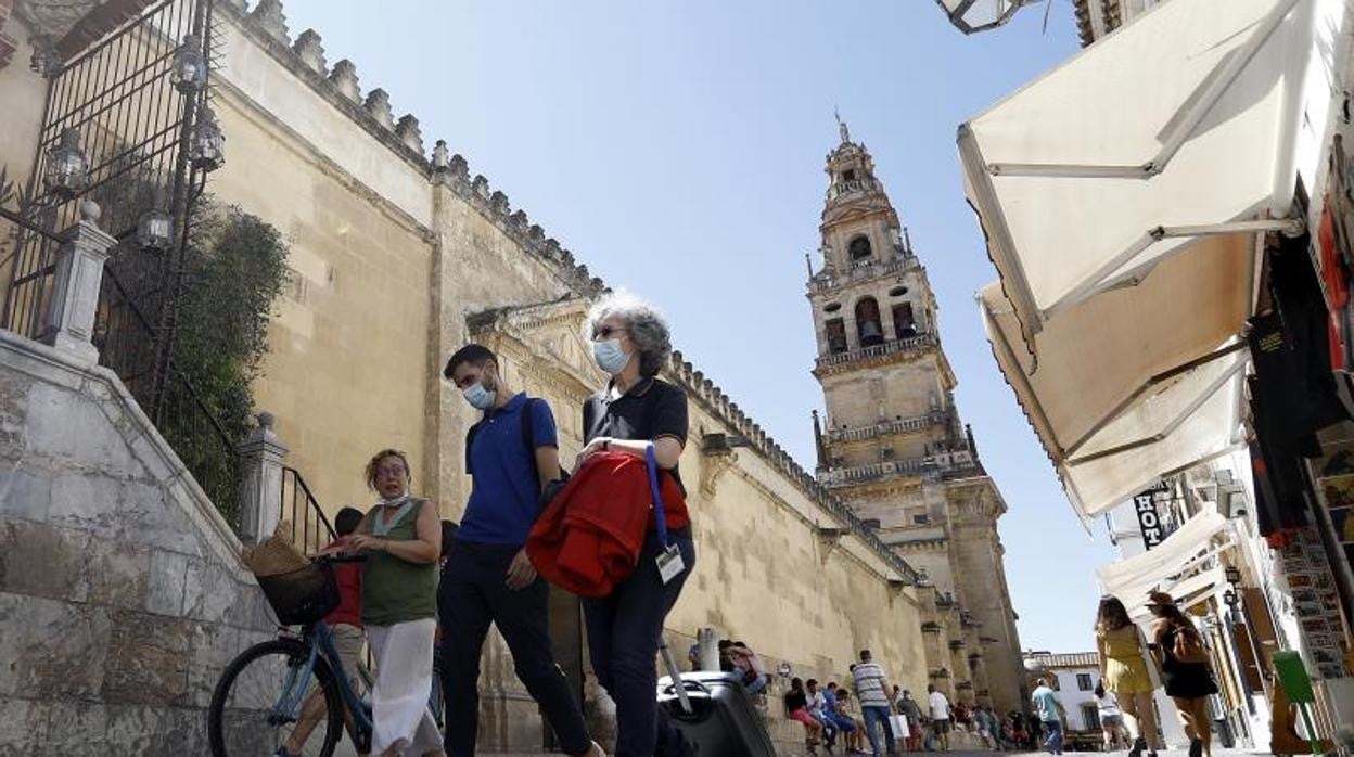 Turistas en el Centro histórico de Córdoba a comienzos de septiembre