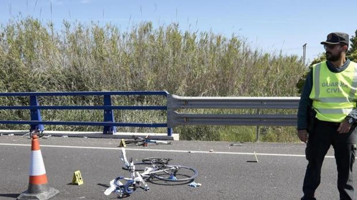 Imagen de archivo de un accidente de moto