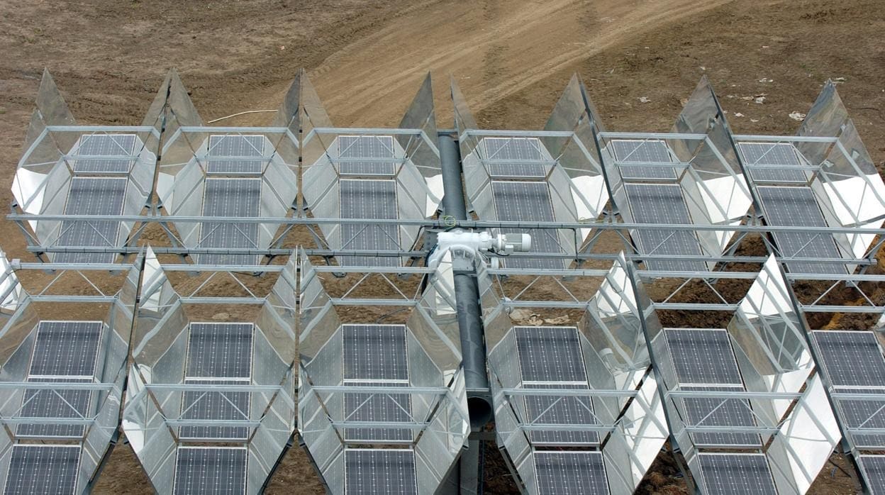 Una planta de energía solar