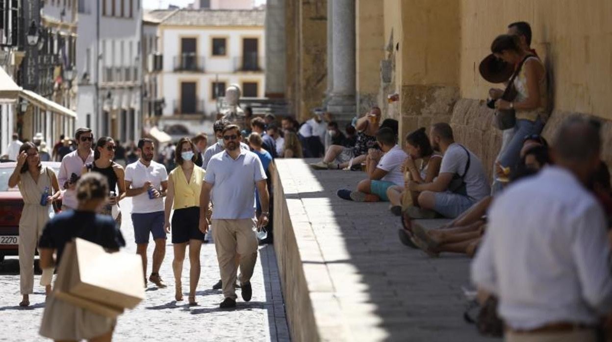 Turistas en el Centro de Córdoba el pasado 4 de septiembre