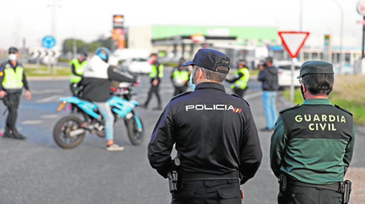 Agentes de la Policía Nacional y la Guardia Civil en un operativo conjunto