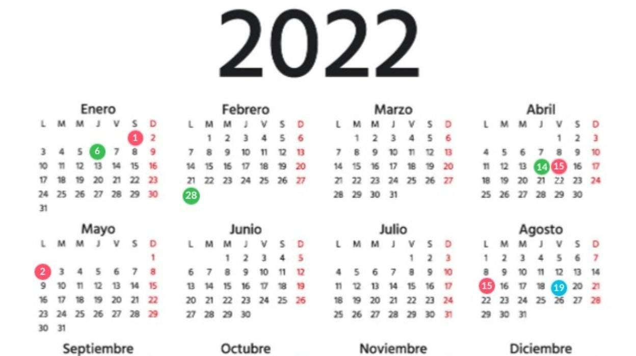 Calendario Laboral de Málaga 2022: días festivos y puentes a lo largo del año