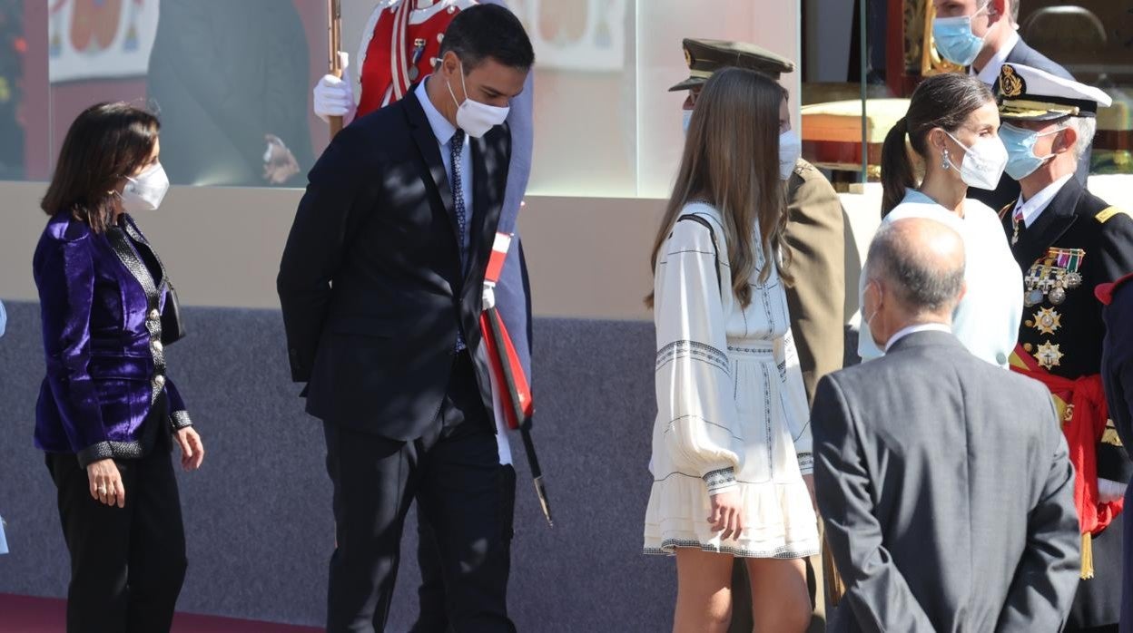 El presidente del Gobierno, antes del desfile del Dia de la Hispanidad en el que fue abucheado