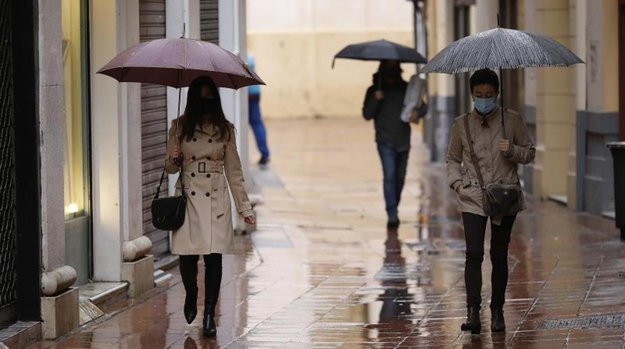 Una jornada lluviosa en Córdoba, en una imagen de archivo tomada el año pasado