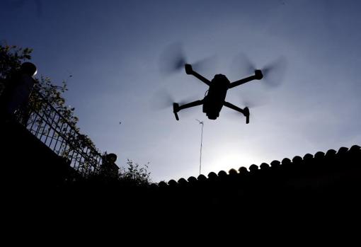 Dron en un patio de Córdoba