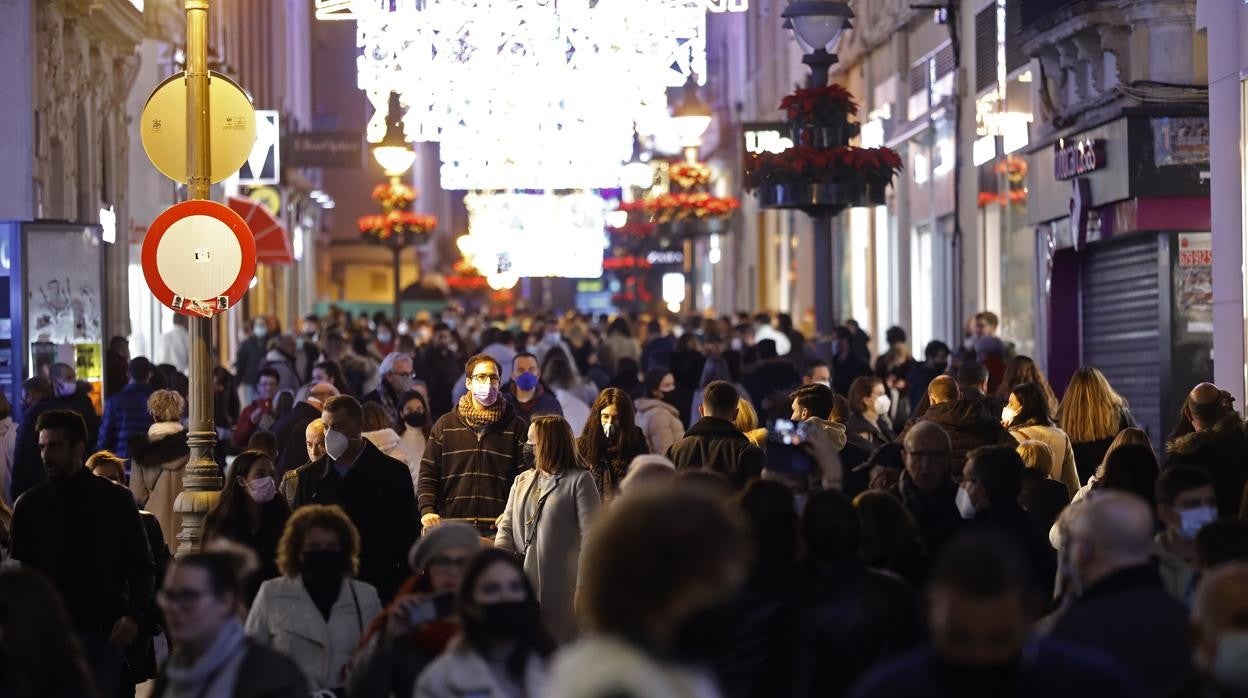 Imagen de la calle Gondomar de Córdoba durante esta Navidad