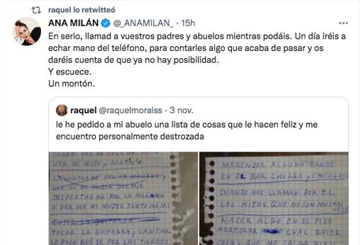 La actriz manda un consejo desde Twitter