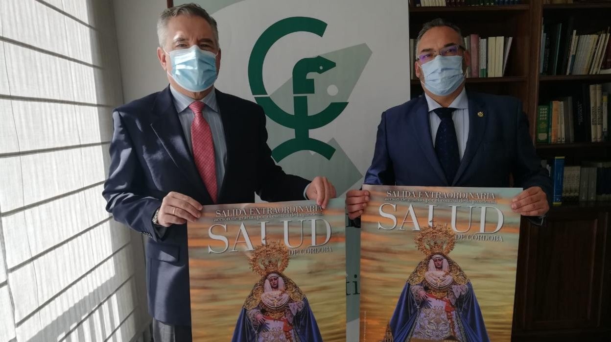 Presentación del cartel de la procesión extraordinaria en el Colegio de Farmacéuticos