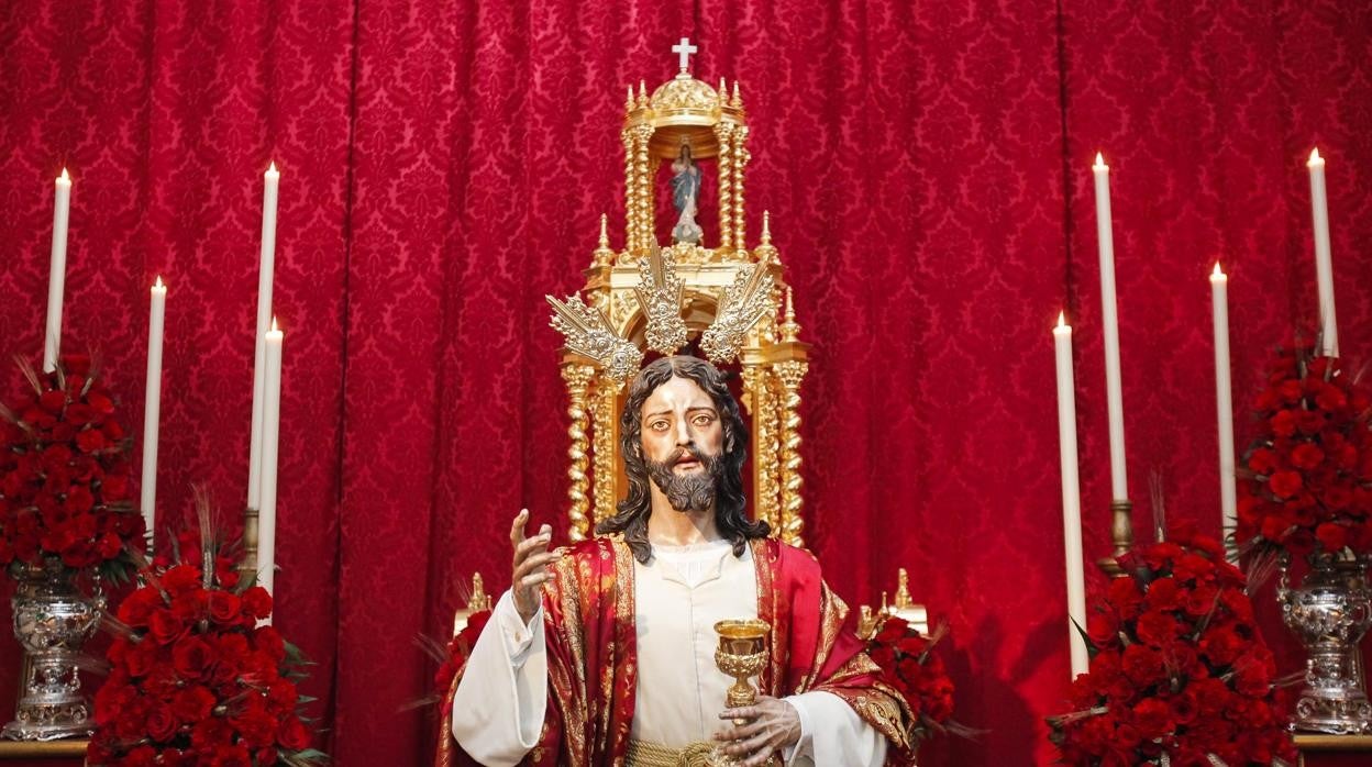 Nuestro Padre Jesús de la Fe en Sagrada Cena, en un beamaanos