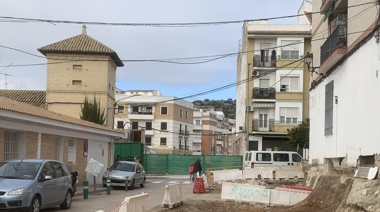 Obras de construcción del nuevo vial de Cabra