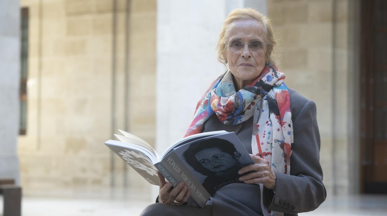 María Victoria Atencia, este martes, en el Museo de Málaga