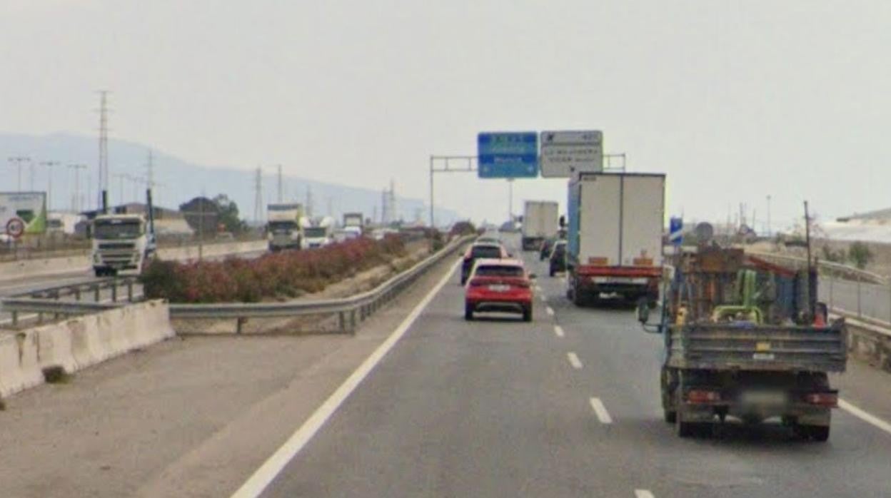 La A7 a su paso por La Mojonera, en Almería