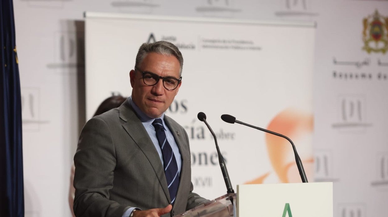 Elías Bendodo, consejero de Presidencia y portavoz del Gobierno andaluz