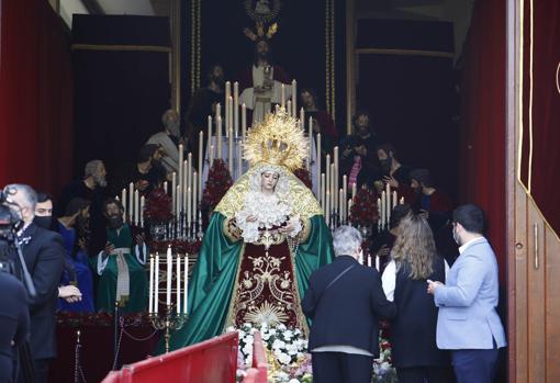 Altar instalado por la hermandad de la Sagrada Cena en la Semana Santa de 2021