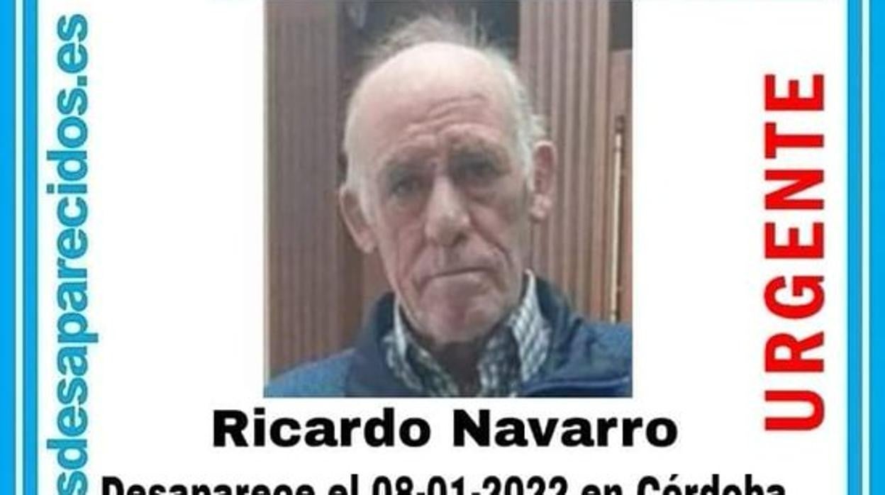 Cartel de búsqueda de Ricardo Navarro