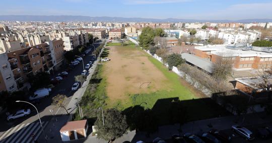 Vista aérea del solar donde se construirá el edificio policial