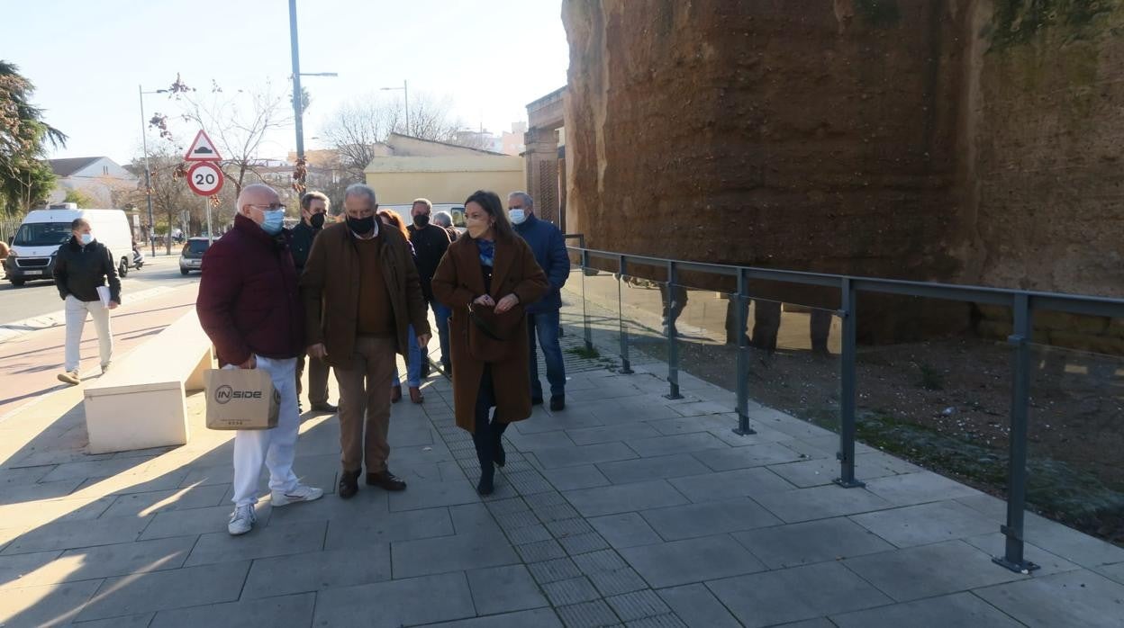 Isabel Ambrosio, con algunos representantes vecinales en Ronda del Marrubial