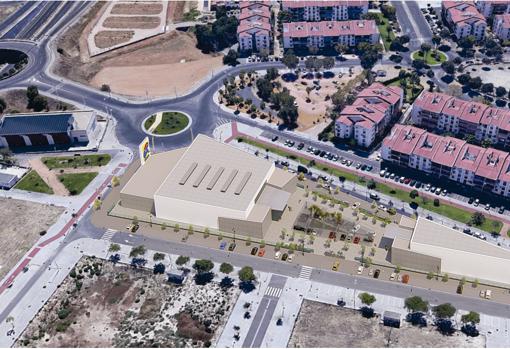 Infografía del proyecto comercial de Alsara en la zona de Huerta de Santa Isabel