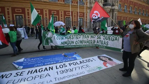 Los interinos exigen a la Junta de Andalucía que haga fijos a 60.000 trabajadores «en fraude de ley»