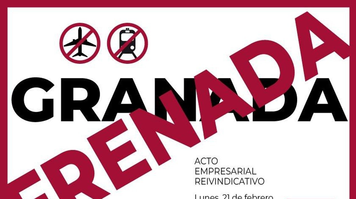 Cartel del acto reivindicativo de empresarios granadinos este lunes