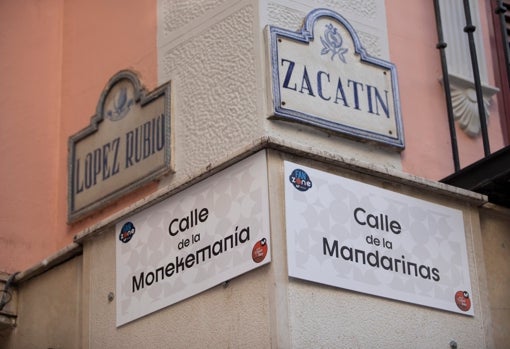 Calle de las Mandarinas en el centro histórico de Granada