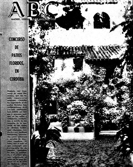 Portada de ABC el 15 de mayo de 1959 en la que aparece el patio de Badanas, 15