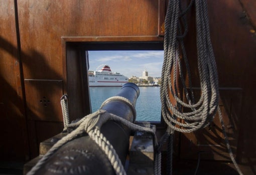 Una imagen del interior del Galeón en su visita al Puerto de Málaga en 2017