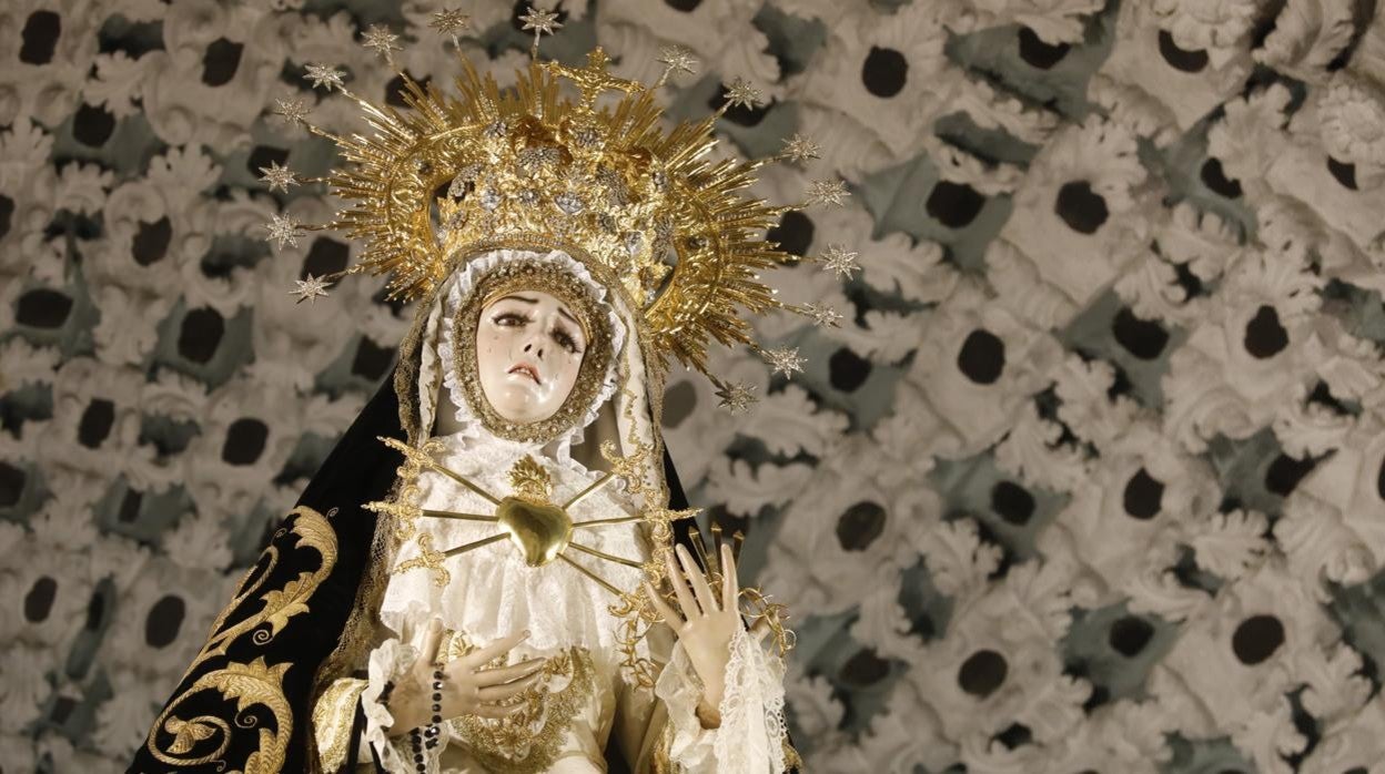 Nuestra Señora de los Dolores, en su camarín, el 2 de febrero pasado