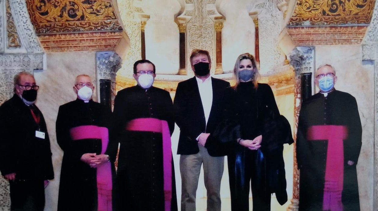 Los monarcas de Holanda durante su visita a la Mezquita-Catedral