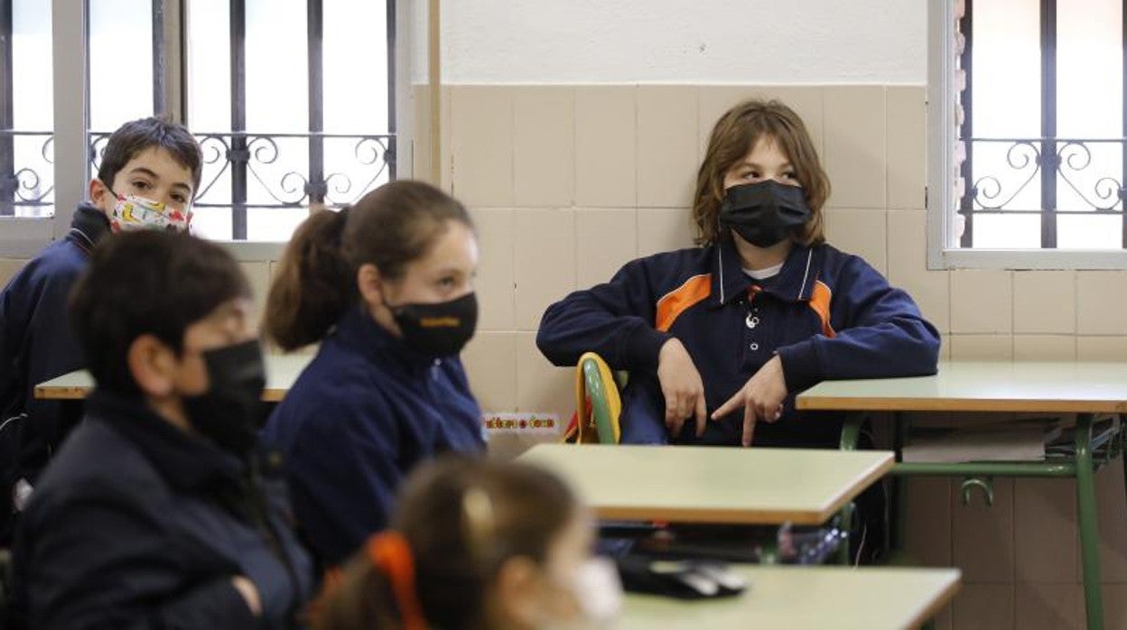 Alumnos en un colegio de Córdoba