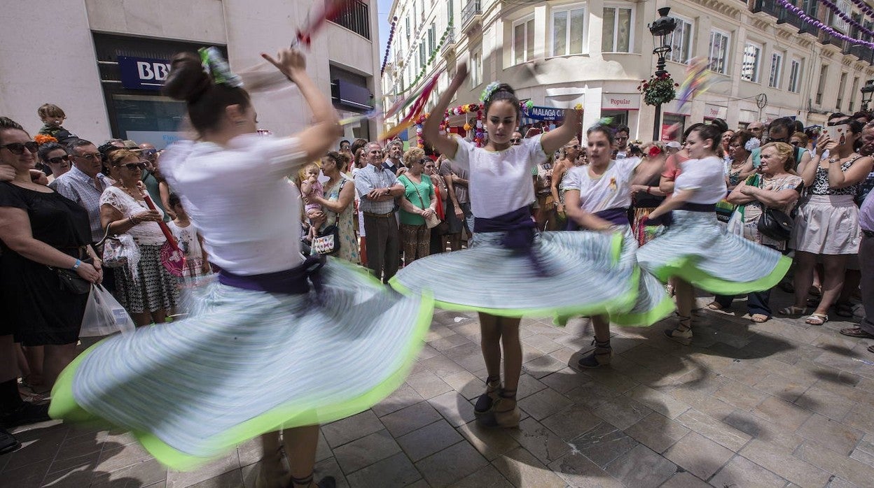 Un grupo de verdiales en una edición pasada de la Feria de Málaga