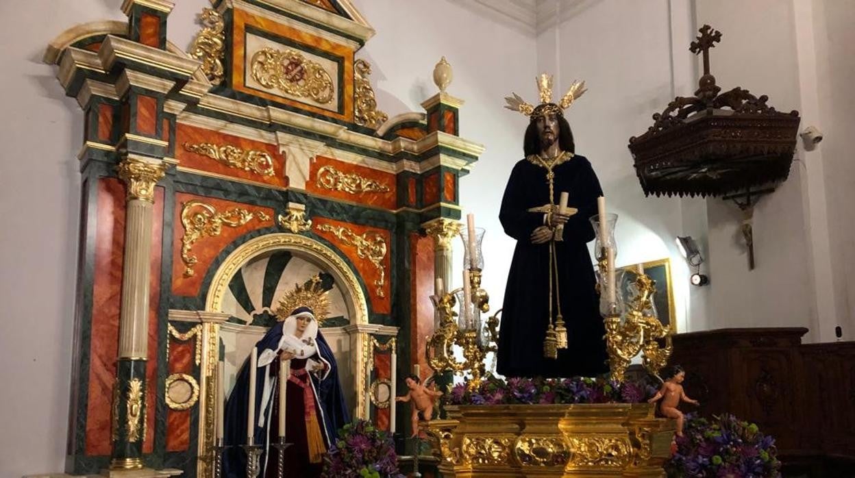 Jesús de la Sentencia preparado para el traslado a Catedral