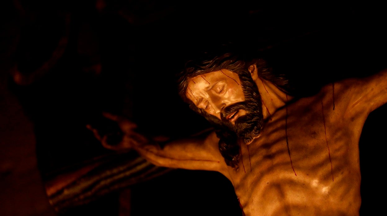 El Cristo de la Buena Muerte durante unos cultos