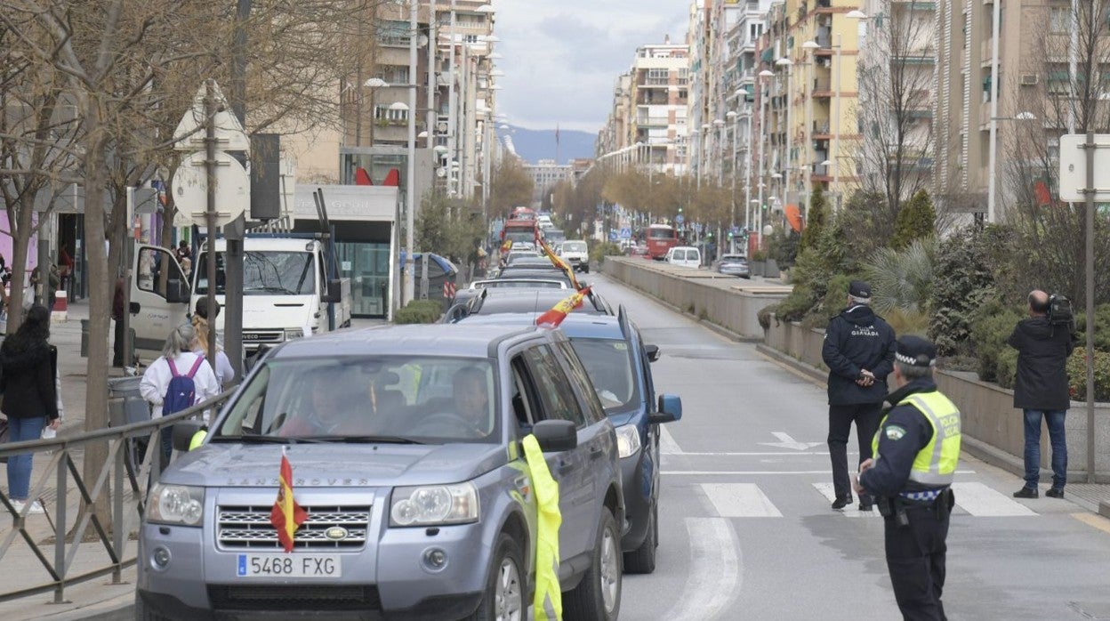 Imagen de las protestas en Camino de Ronda, Granada