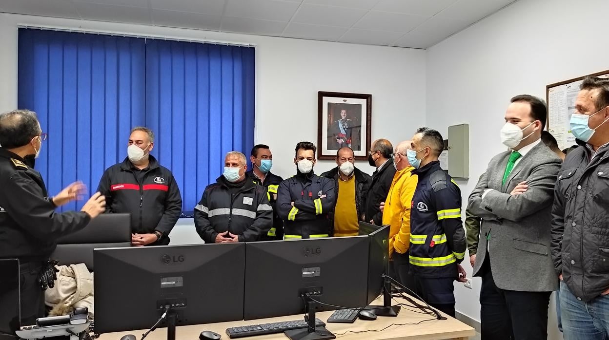 Sala de control de la Policía Local del municipio de la Subbética