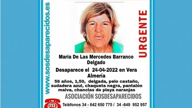 La Guardia Civil pide colaboración para localizar a una mujer de 56 años desaparecida en Almería