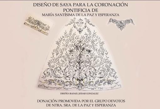 Diseño de la saya de la coronación, obra de Rafael Jódar