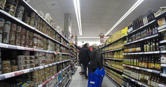 Clientes en un supermercado