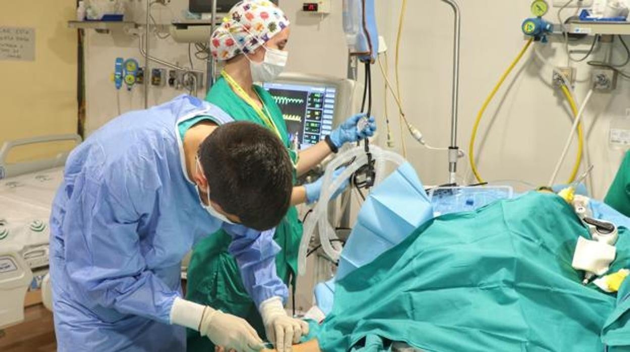 Sanitarios en un hospital de Córdoba