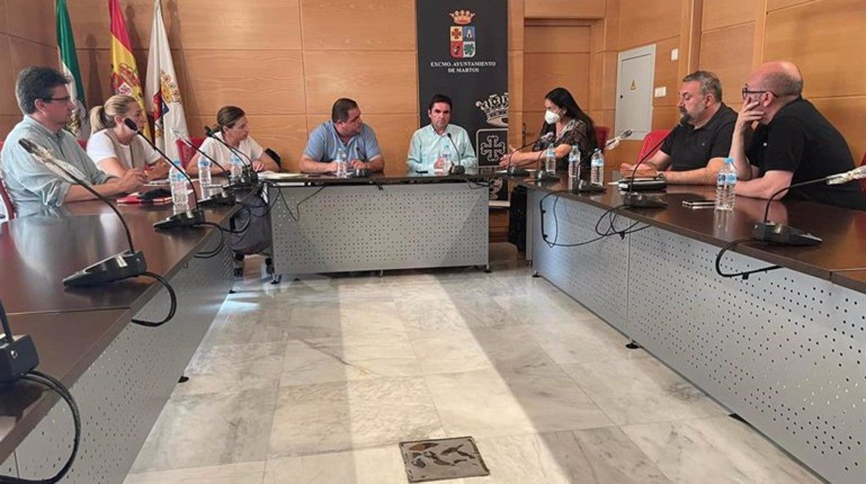 Imagen de la reunión de alcaldes celebrada en Martos