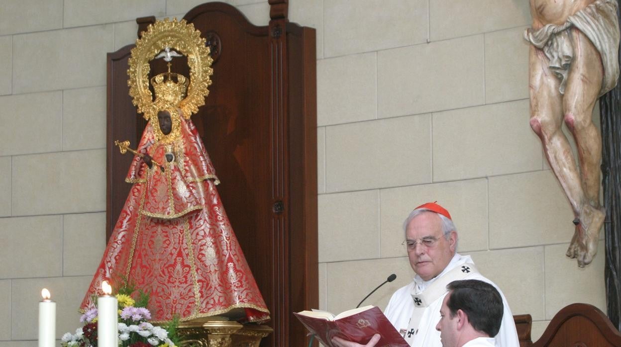 La Virgen de Guadalupe, en una imagen de archivo, durante una misa de Carlos Amigo, recientemente fallecido